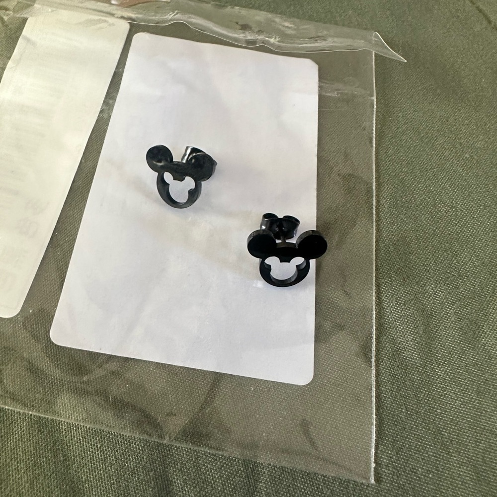Disney Mickey Mouse Black Earrings